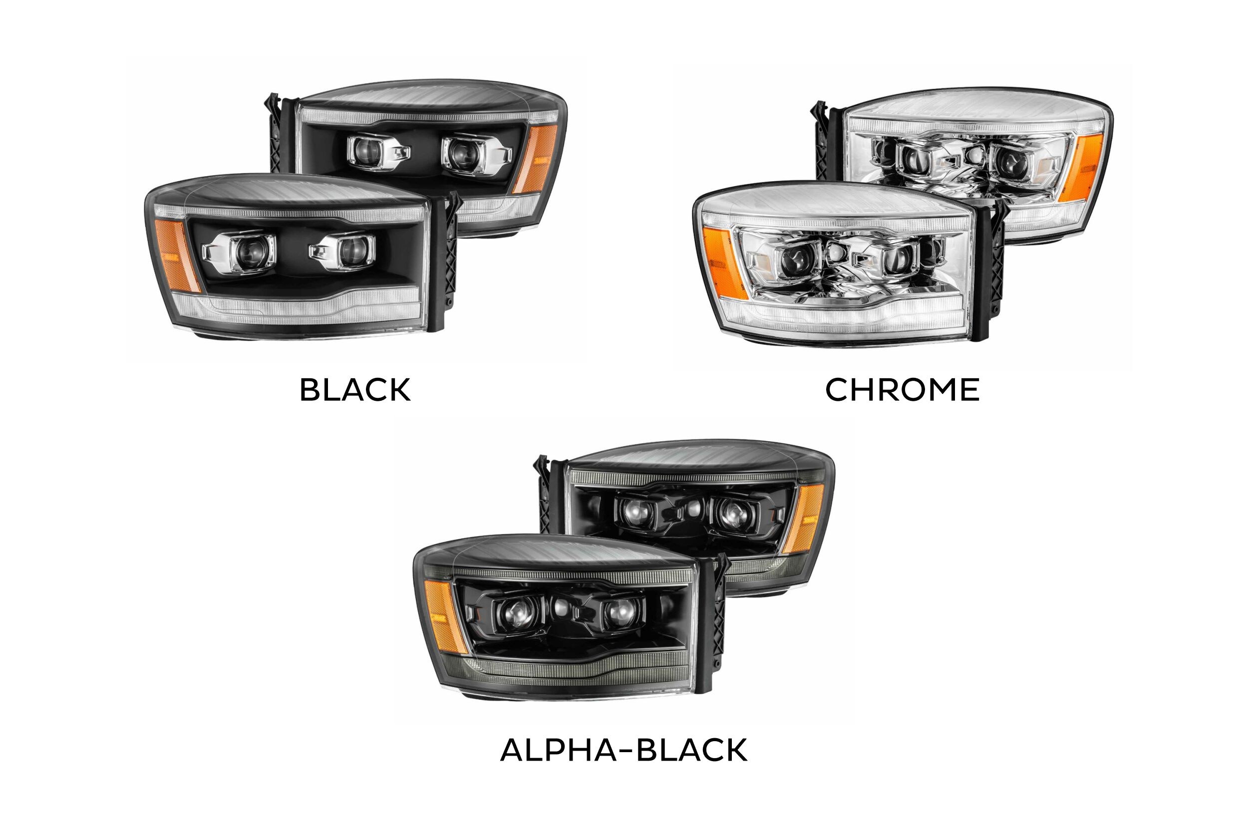 Dodge Ram (06-08): AlphaRex Luxx LED Projector Headlights 880535